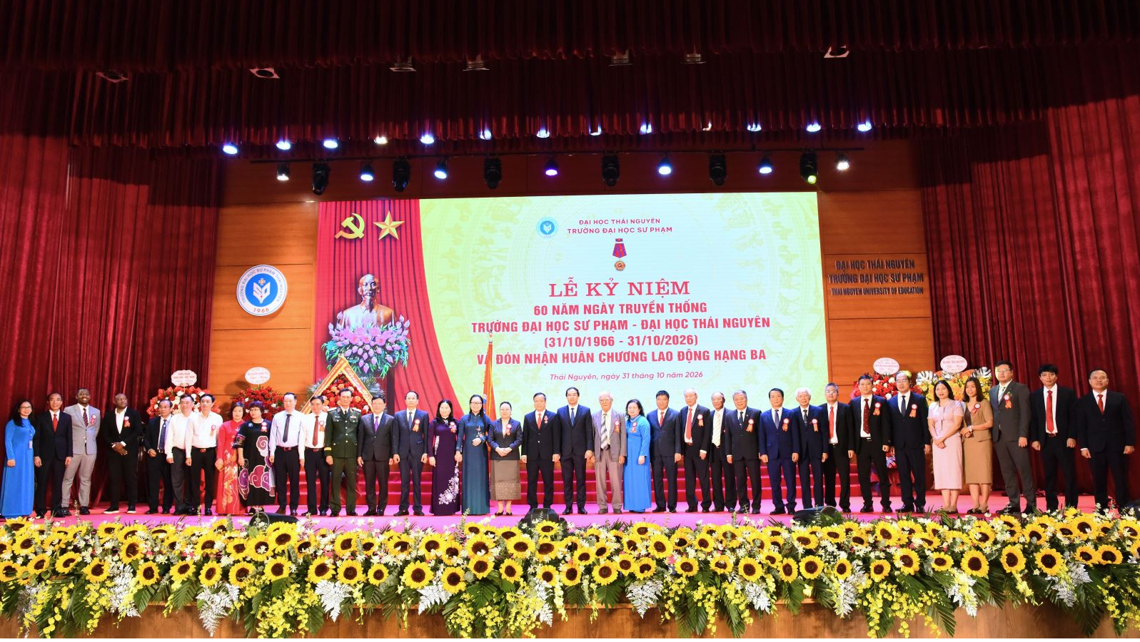 Lễ kỷ niệm 60 năm Ngày truyền thống Trường Đại học Sư phạm - Đại học Thái Nguyên (31/10/1966 - 31/10/2026) và đón nhận Huân chương Lao động hạng Ba